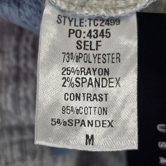 Womens Gigo Patchwork Casual Shorts Elastic Waist Polyester Blend Stretch Size M - Picture 3 of 10